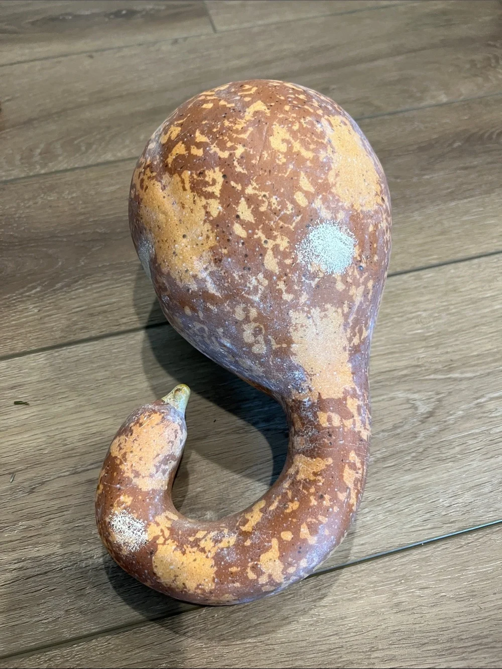 Decorative Rustic Gourd Accent - Orange Speckle